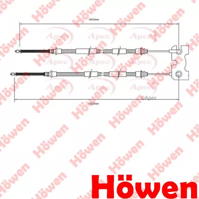 Fits Ford Escort 1.3 1.4 1.6 1.8 D TD Hand Brake Cable Rear Howen 95AB2A603AE • $47.72