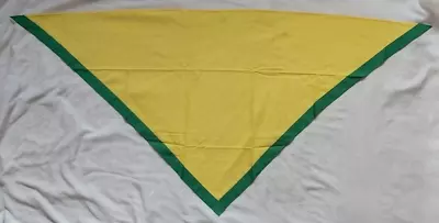 £2.95 • Buy Boy Scout Cub Scout & Girl Guide Necker. Neckerchief Yellow Green 100% Cotton