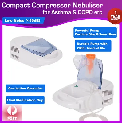 Compact Compressor Handheld Respirator Asthma Humidifier Nebulise Nebulize AU • $89
