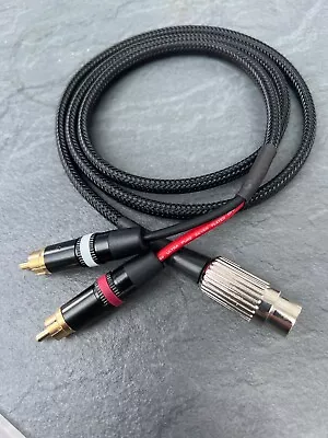 HQ 2 Phono / RCA To Quad (4 Pin Din) Lead/Cable 1m • £25.99