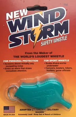 WINDSTORM Safety Whistle TEAL Loudest  • $8.99