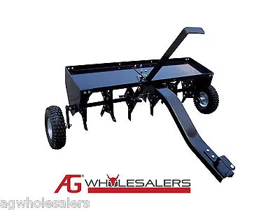 Lawn Core Plug Aerator 40  Tow Pull Behind Ride On Mower Lawn Corer Garden Spike • $260