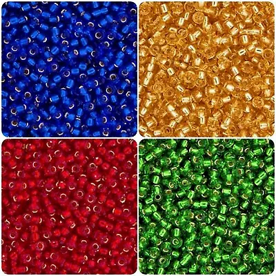 Miyuki 8/0 Silver Lined Japanese Seed Beads - 10g & 5g Bags • £2.50