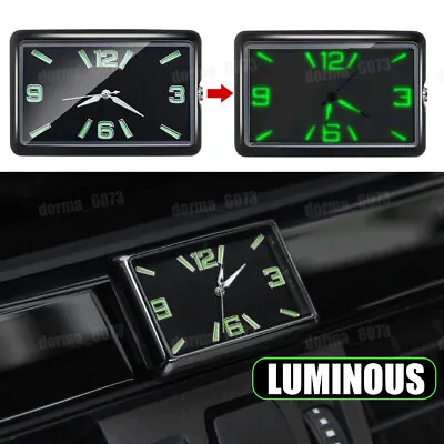 Mini Clock Quartz Analog Watch Stick On Clock Car Interior Accessory Luminous • $8.09