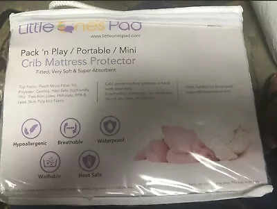 Little One's Pad Pack N Play Crib Mattress Cover - Fits All Baby Portable Cribs • $17.99