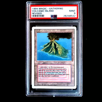 1994 Volcanic Island Revised MTG Magic Rare Dual Land ENGLISH PSA 9 Mint • $1000