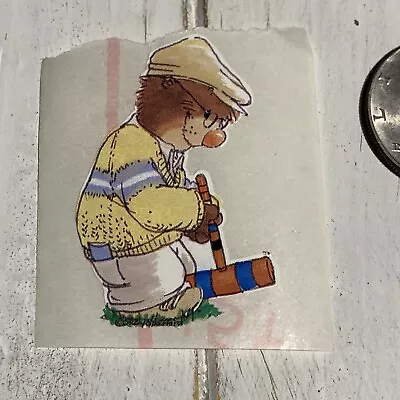 Suzy’s Zoo Sticker Vintage Sticker 2  X 2.5” Ollie Marmot Playing Croquet • $2.50