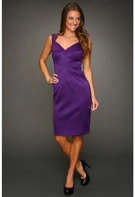 Jessica Simpson NWT PURPLE Bandage Satin Cocktail Dress Plus Size 12W • $39.99