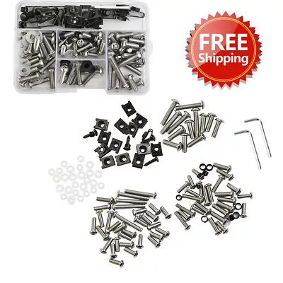 155x CNC Aluminum Fairing Bolts Kit For Kawasaki ZX6 ZX6R ZX6RR ZX7R ZX7RR ZX9R • £16.09