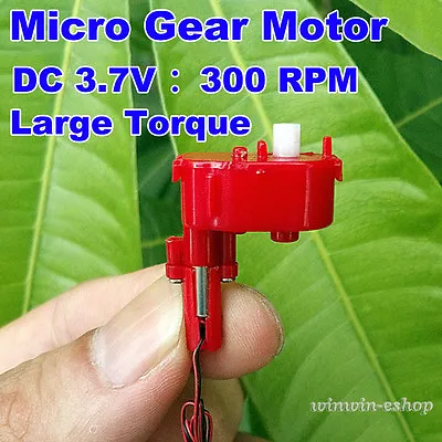 DC 3V 3.7V 300RPM Micro Worm Gear Motor 4*12mm Mini Coreless DC Motor DIY Toys • $2.25