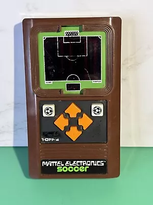 VINTAGE 1978 Mattel Electronics SOCCER Handheld Video Game WORKING • $19.99