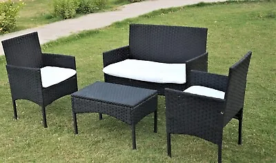 £104.99 • Buy 4 Piece Rattan Garden Furniture Set Outdoor Sofa Chairs Table Patio Wicker Set
