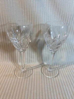 $29 • Buy Waterford Marquis “provence” Crystal Water White Wine Goblets/glasses – Set Of 2