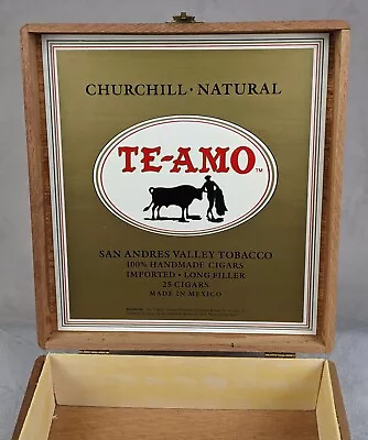 Te-Amo San Andres Valley Tobacco Empty Box Jewelry Storage Man Cave Desk Trinket • $29.13