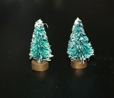 Miniature Pine Tree Lot Snow Covered 1.5  Tall  Doll House Train Display  -IIX ^ • $3.49