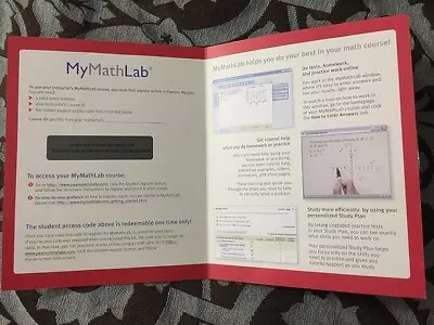 MyMathLab: Student Access Kit (2006 3rd Edition) Unused - Pearson • $49.99