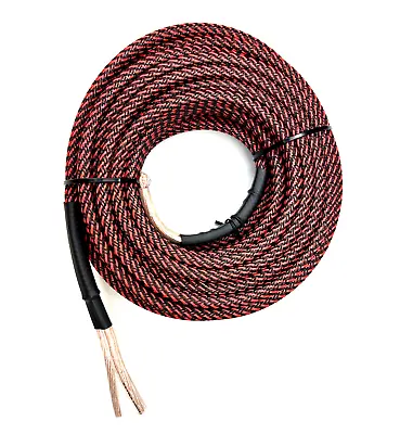 Red/Black Snakeskin Sleeve 14 Gauge 25 FT Copper Marine Car Audio Speaker Wire • $19.99