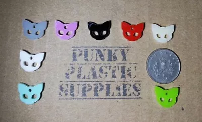 10x Tiny Cat Face Acrylic Charms/pendants/jewellery Making/craft's/laser Cut • £2