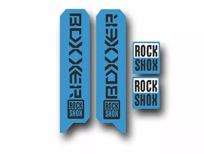 Rock Shox Boxxer Mountain Bike Cycling Decal Kit Sticker Adhesive Blue Black • $19.99