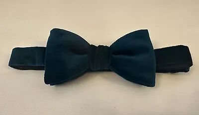 Hugo Boss Velvet Bow Tie Mens Blue One Size #REF1 • £24.99