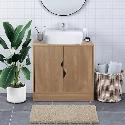 Flaminio Partial Pedestal Bathroom Sink Cabinet Under Cupboard Storage Furniture • £33.99