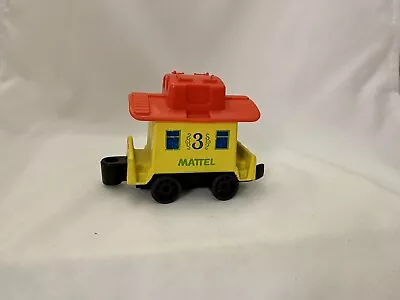 Vintage 1980 Mattel First Wheels Train Car Yellow #3 Preschool Train Hong Kong • $9.99