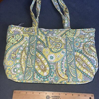 VERA BRADLEY Lemon Parfait LARGE Shoulder Bag  Yellow Paisley • $15