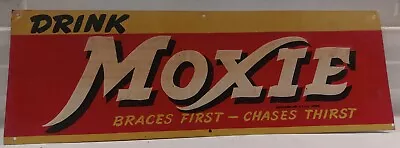 Moxie Vintage Red And Yellow Metal Sign • $152.50