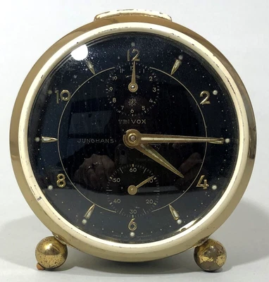 $19.99 • Buy Vintage Junghans Trivox Silent-tic Alarm Clock-Germany-Working-Some Restoration