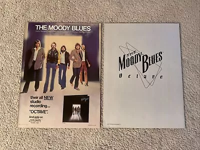 Moody Blues 1977 Octave Lp Original Print Poster Type Ad Lot Of 2 London Records • $15.99