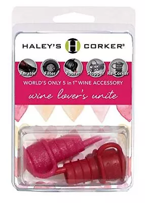 Haleys Corker 5-in-1 Wine Aerator Stopper Pourer Filter And Re-Corker Wi • $16.87