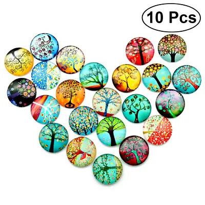 10pcs Mosaic Tiles Crystal Glass Gems Round 12mm Craft Mosaic Jewelry Making • $8.79