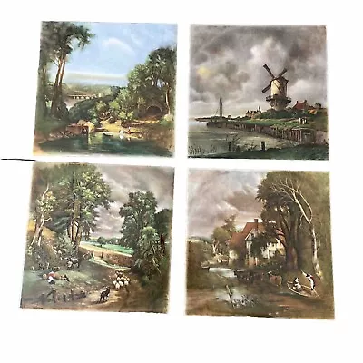 Vintage H & R Johnson Ltd Tile Set Of 4 Made In England  • $45