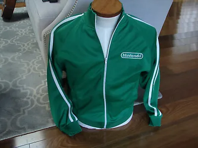 Vintage Nintendo Official Green Track Jacket Retro Rare Authentic Super Mario S • $59.99