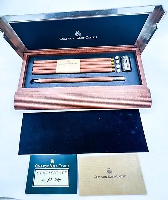 Old Ver Graf Von Faber-Castell Perfect Pencil Table Desk Set Brown Silver Plated • $450