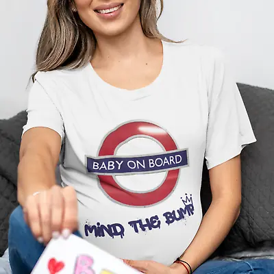 Baby On Board T-Shirt Top Tee - Novelty Pregnancy Mum To Be Baby Bump Funny • £8.99