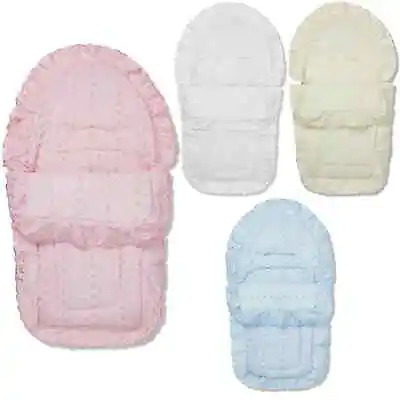 Broderie Anglaise Car Seat Footmuff / Cosy Toes Compatible With Nania • £19.99