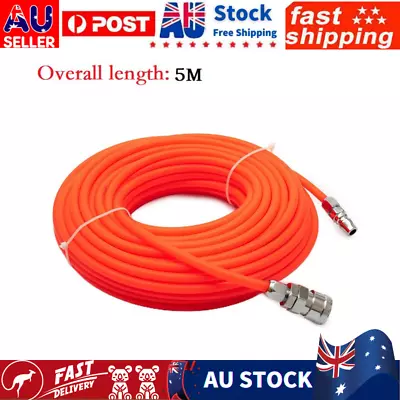 Pneumatic Straight Pipe Air Compressor Pump Hose 5*8mm Tube With Quick Connector • $23.01