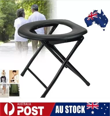 Portable Folding Toilet Seat Potty Caravan Outdoor Travel Camping Hunting Chair • $22.95