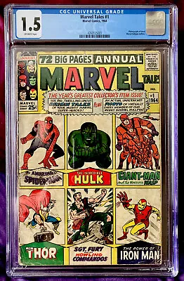 Marvel Tales #1 Classic First Issue Spider-Man Hulk Iron Man Comic 1964 CGC 1.5 • $139