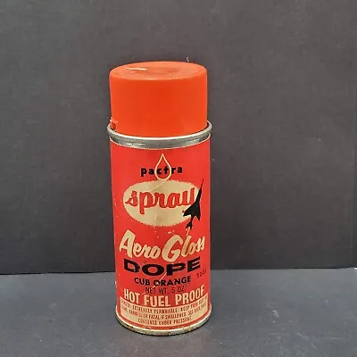 Vintage Pactra Cub Orange Spray Paint Can Aero Gloss Dope 5.5  • $18