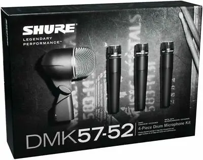 $439 • Buy New Shure DMK57-52 Drum Mic Kit Authorized Dealer-x3 SM57 X1 Beta52 X3 A56D- NEW