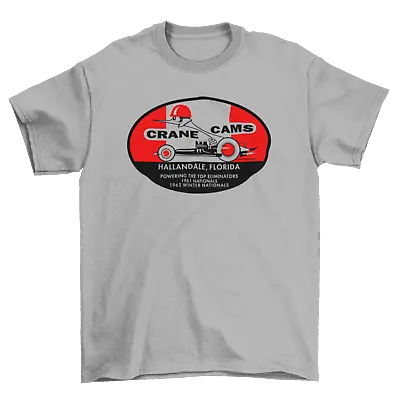 CRANE CAMS 1962 Eliminators Logo Gray T-Shirt Drag Racing Mopar Ford Chevy • $23.95