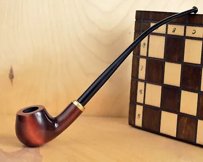 Mr. Brog No. 14 Churchwarden Extra Long Dark Brown Smooth Tobacco Smoking Pipe • $31.99