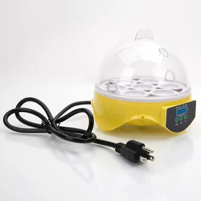 Compact Mini 7 Eggs Digital Incubator Hatcher Poultry Chicken Duck Bird Gift • $23.85