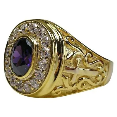$258.75 • Buy Gold Cross Bishop Ring