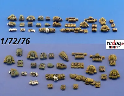 1:72 Military Backpacks Scale Modelling Diorama  Accessories Detailing Kit  • £4.99