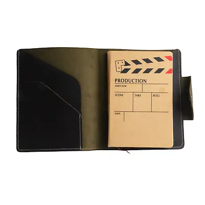 Leather Portfolio Leather Padfolio A5 Leather Folder Legal Organizer Pad • £38.47