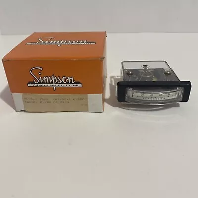 Simpson Ammeter Model 1522 Vintage Antique 0-100 DC Microamp Range NOS • $10