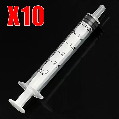 10x 3mL Plastic Nutrient Syringe Injector Liquid Ink Luer Slip Tip Sterile • $7.75